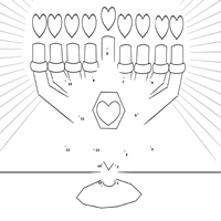 Thumbnail image for Heart Menorah 1-15 Connect the Dots